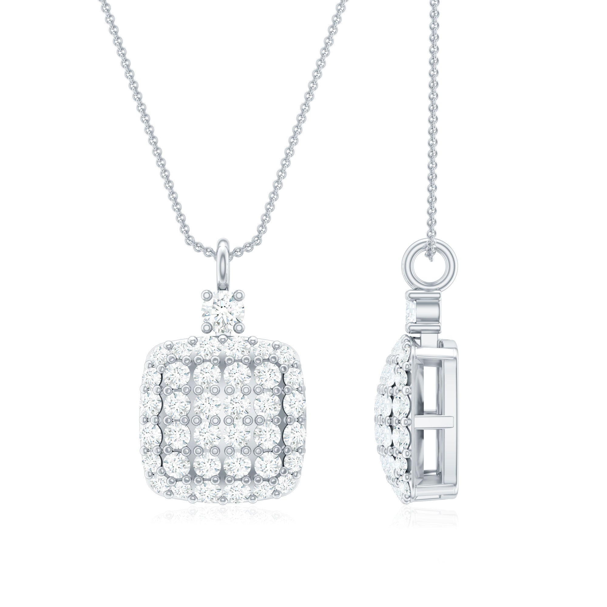 Certified Brilliant Cut Diamond Pendant Necklace