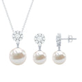 Genuine Freshwater Pearl Flower Jewelry Set for Brides