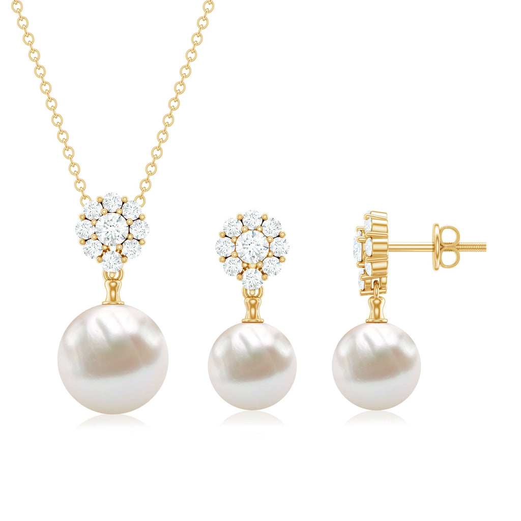 Genuine Freshwater Pearl Flower Jewelry Set for Brides