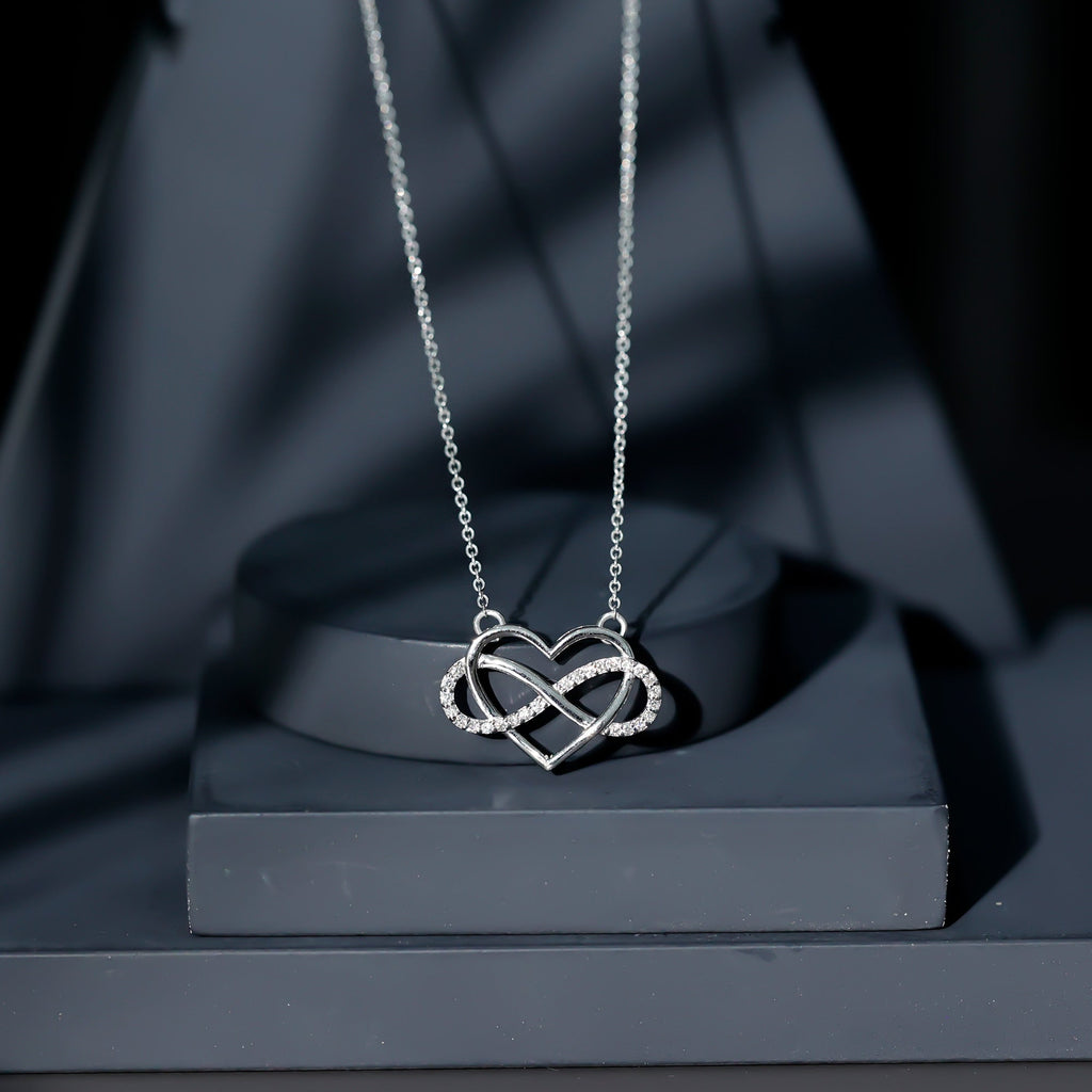 Certified Diamond Infinity Heart Necklace