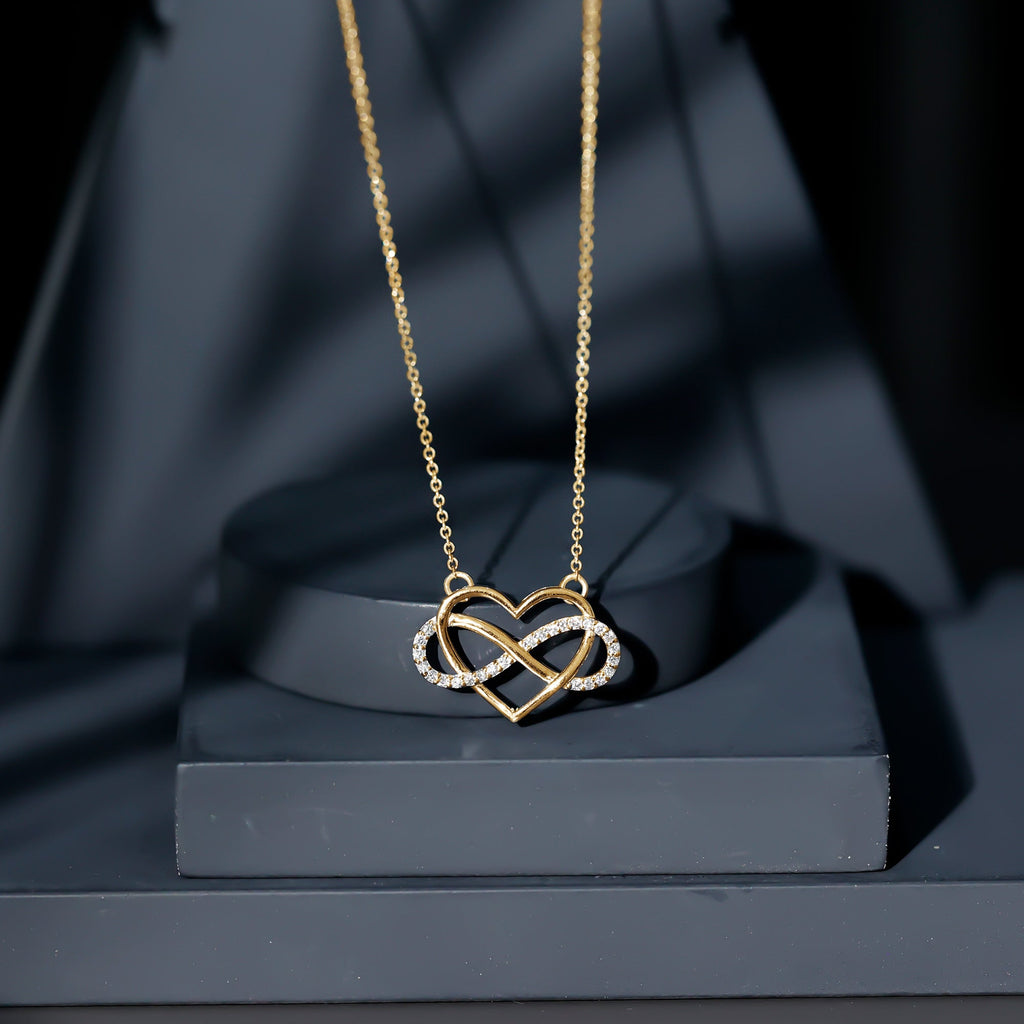 Certified Diamond Infinity Heart Necklace