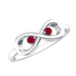 Natural Ruby Infinity Promise Ring for Women | Rings | Wiccan Center