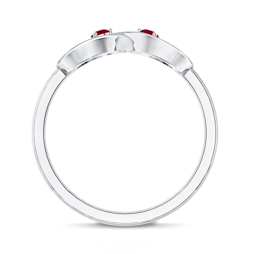 Natural Ruby Infinity Promise Ring for Women