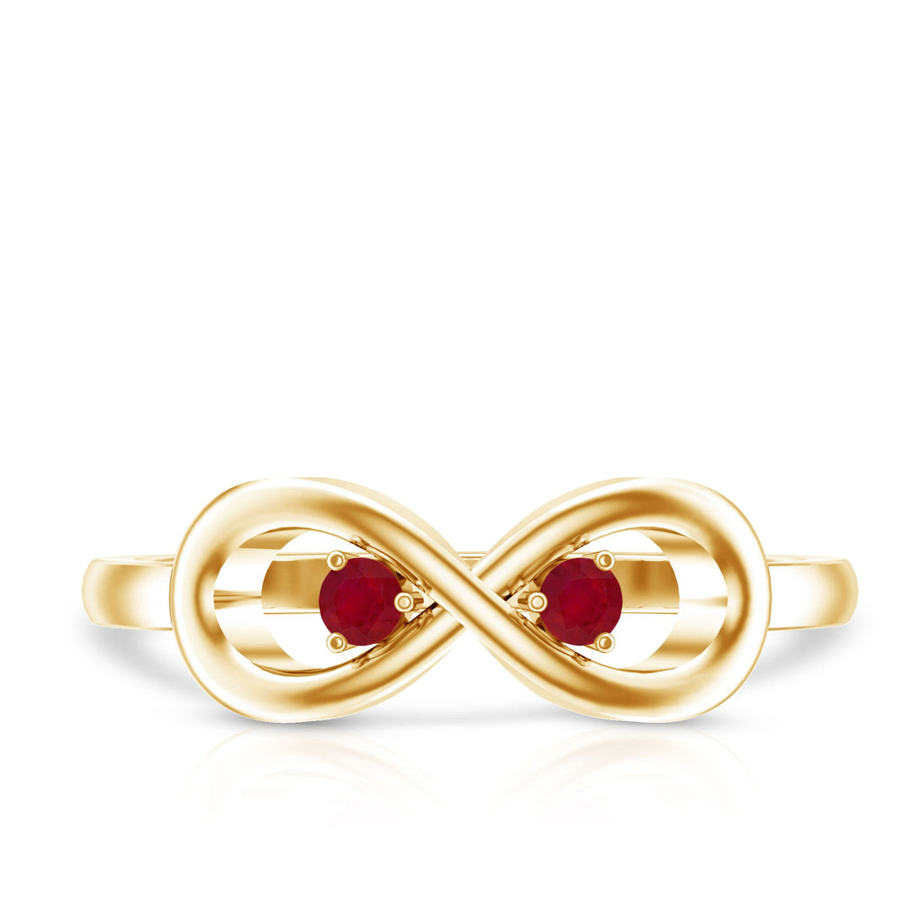 Natural Ruby Infinity Promise Ring for Women
