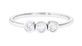 Natural Diamond 3 Stone Promise Ring with Certificate