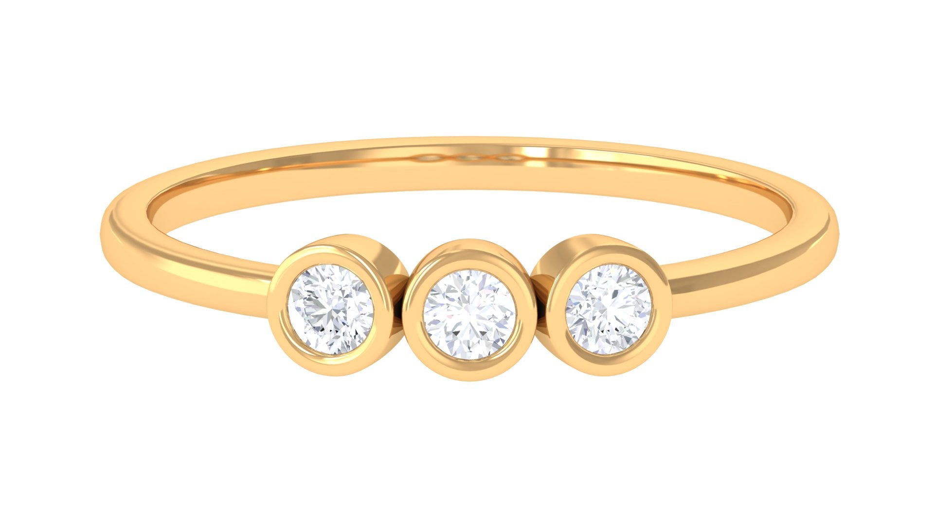 Natural Diamond 3 Stone Promise Ring with Certificate | Rings | Wiccan Center