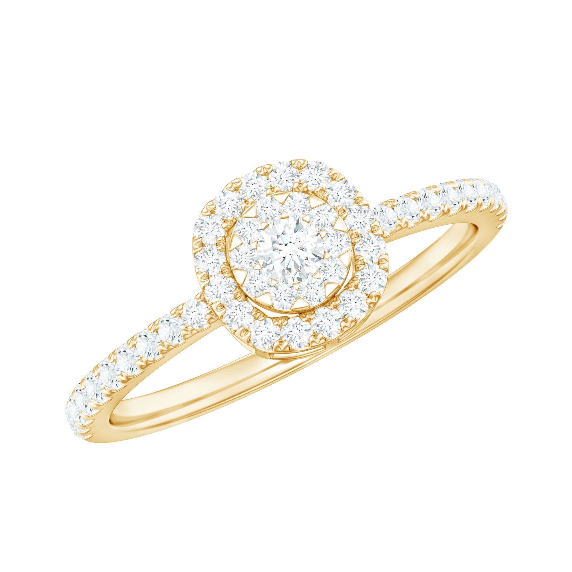 Brilliant Cut Diamond Engagement Ring in Illusion Setting | Rings | Wiccan Center