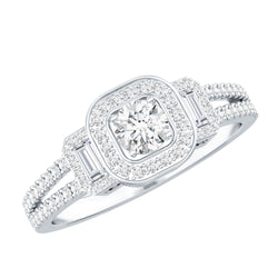 Certified Moissanite Vintage Inspired Engagement Ring | Rings | Wiccan Center