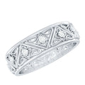 Vintage Style Diamond Wedding Band Ring