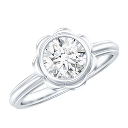 1.25 Carat Round Lab Grown Diamond Solitaire Engagement Ring | Rings | Wiccan Center