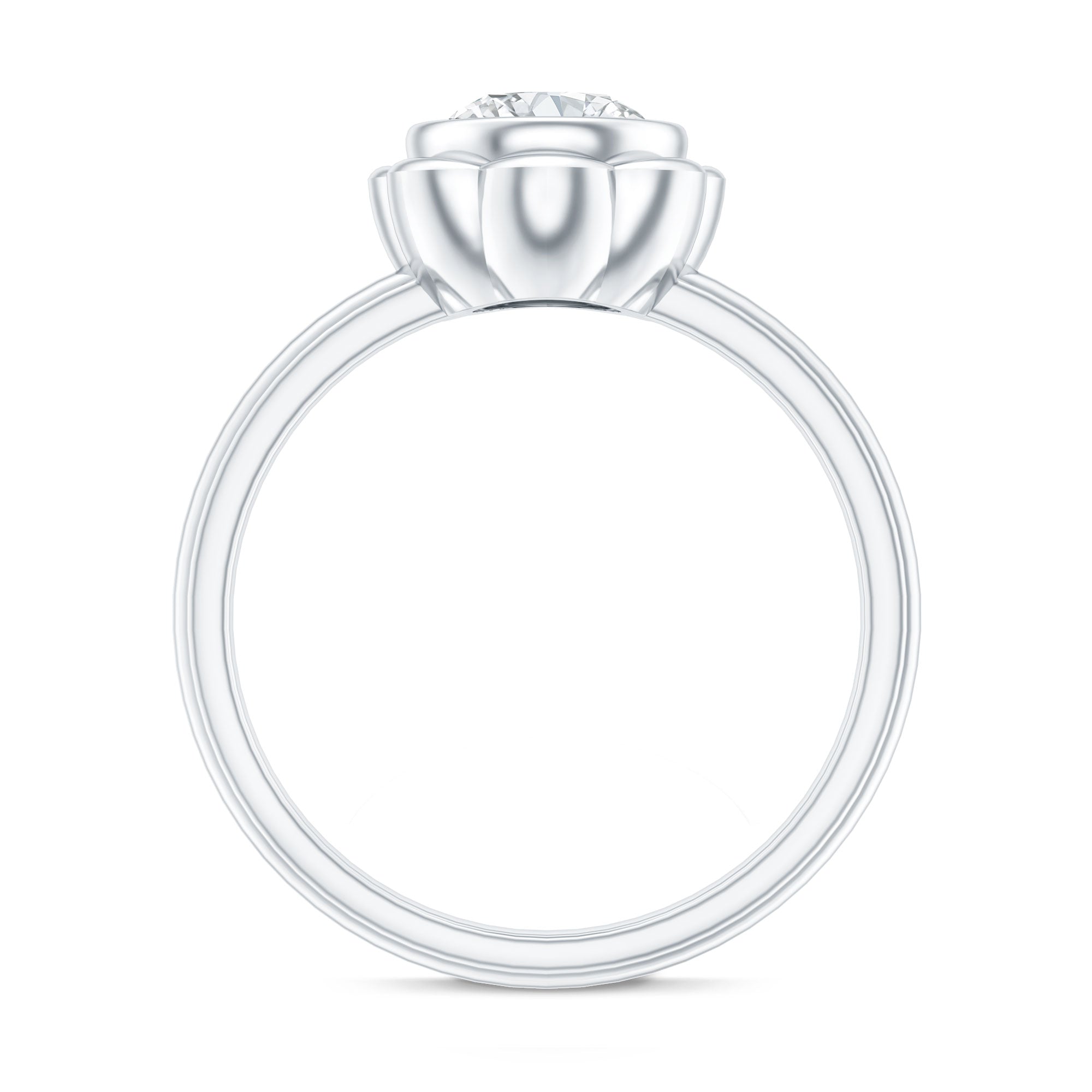 1.25 Carat Round Lab Grown Diamond Solitaire Engagement Ring