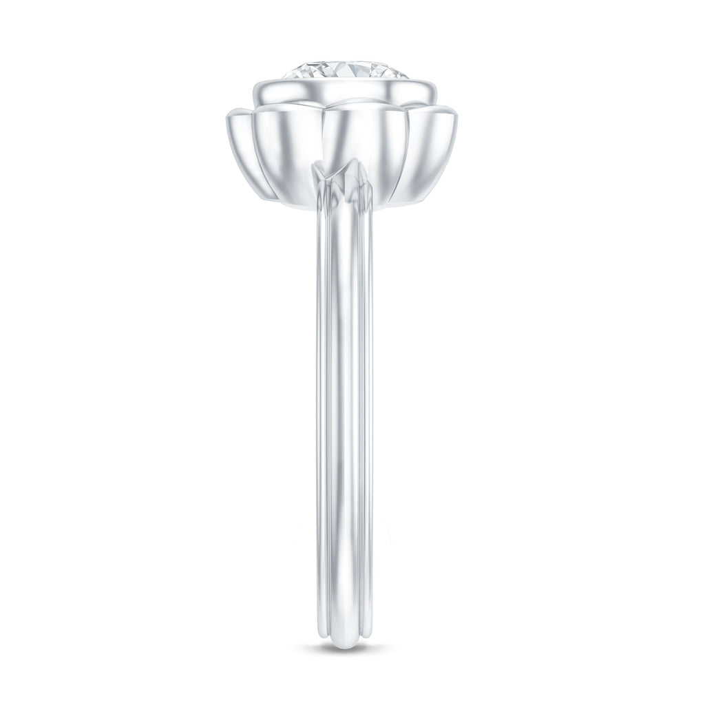 1.25 Carat Round Lab Grown Diamond Solitaire Engagement Ring