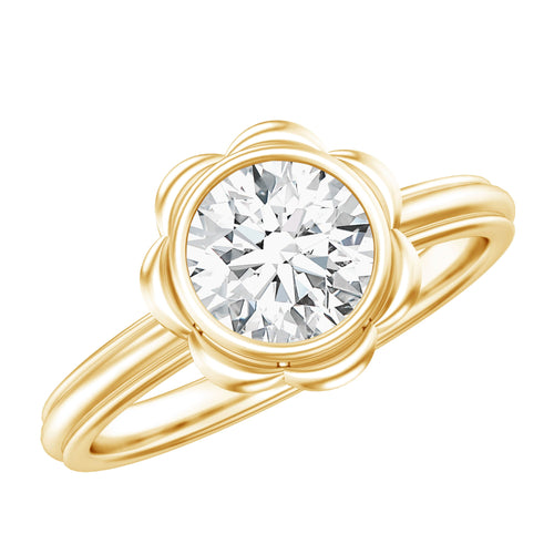 1.25 Carat Round Lab Grown Diamond Solitaire Engagement Ring | Rings | Wiccan Center