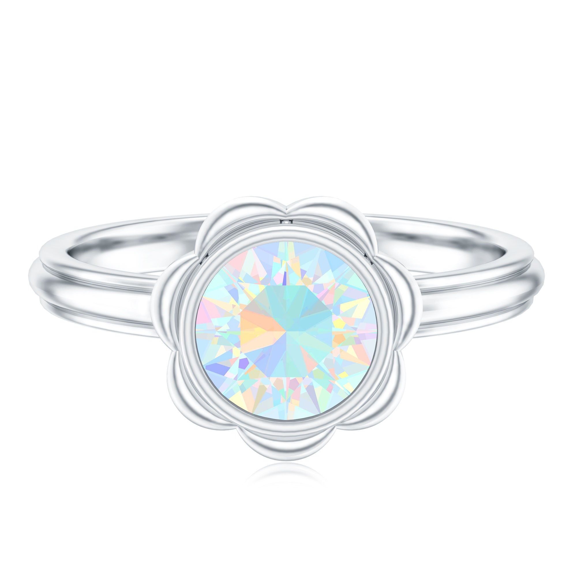1.6 Carat Ethiopian Opal Engagement Ring for Women