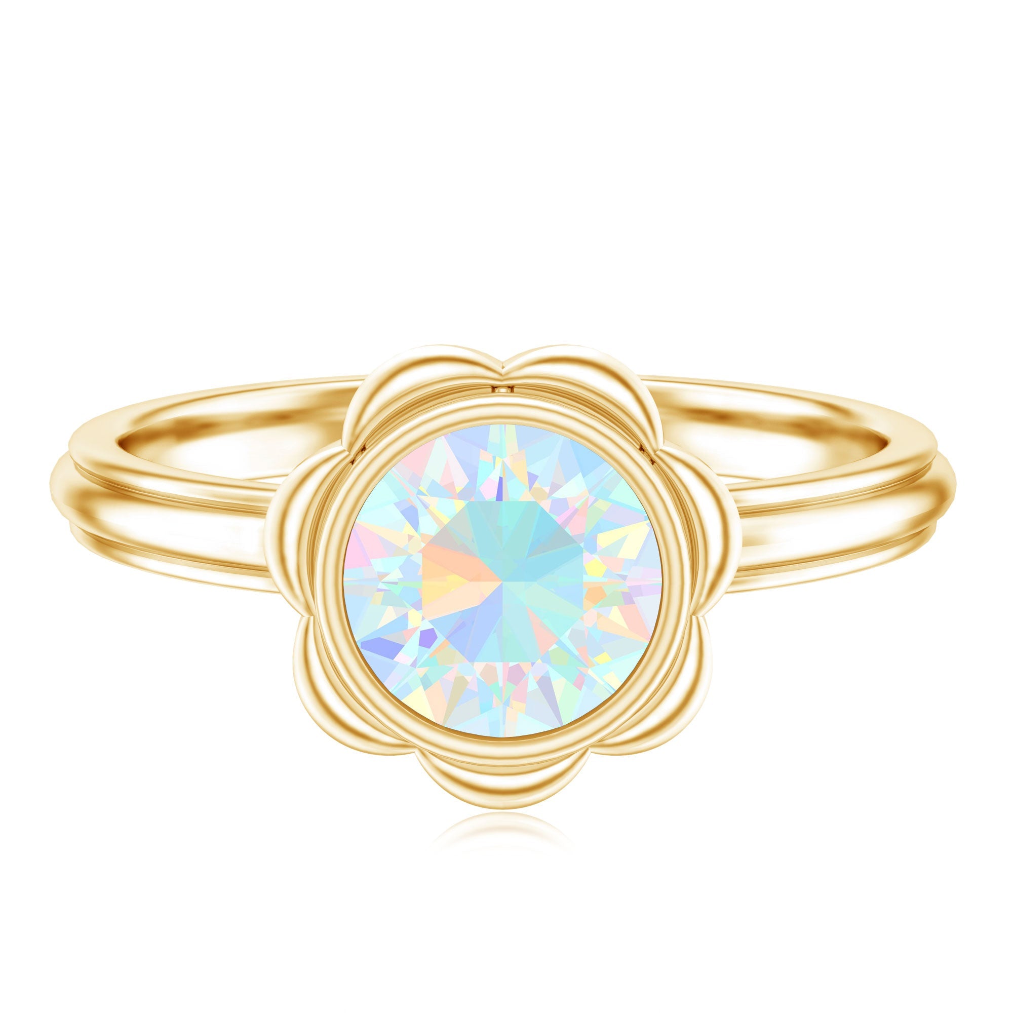 1.6 Carat Ethiopian Opal Engagement Ring for Women