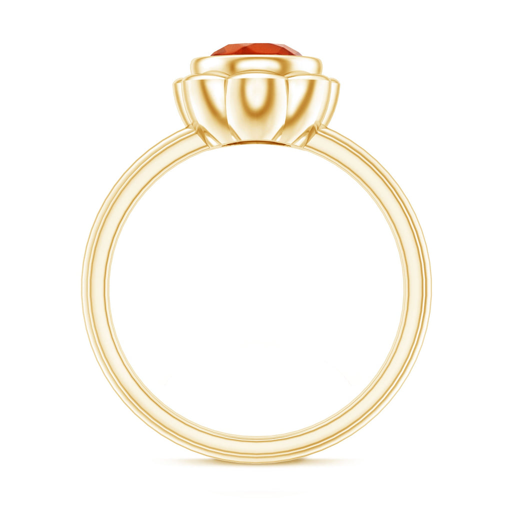 1.6 Carat Real Fire Opal Flower Engagement Ring