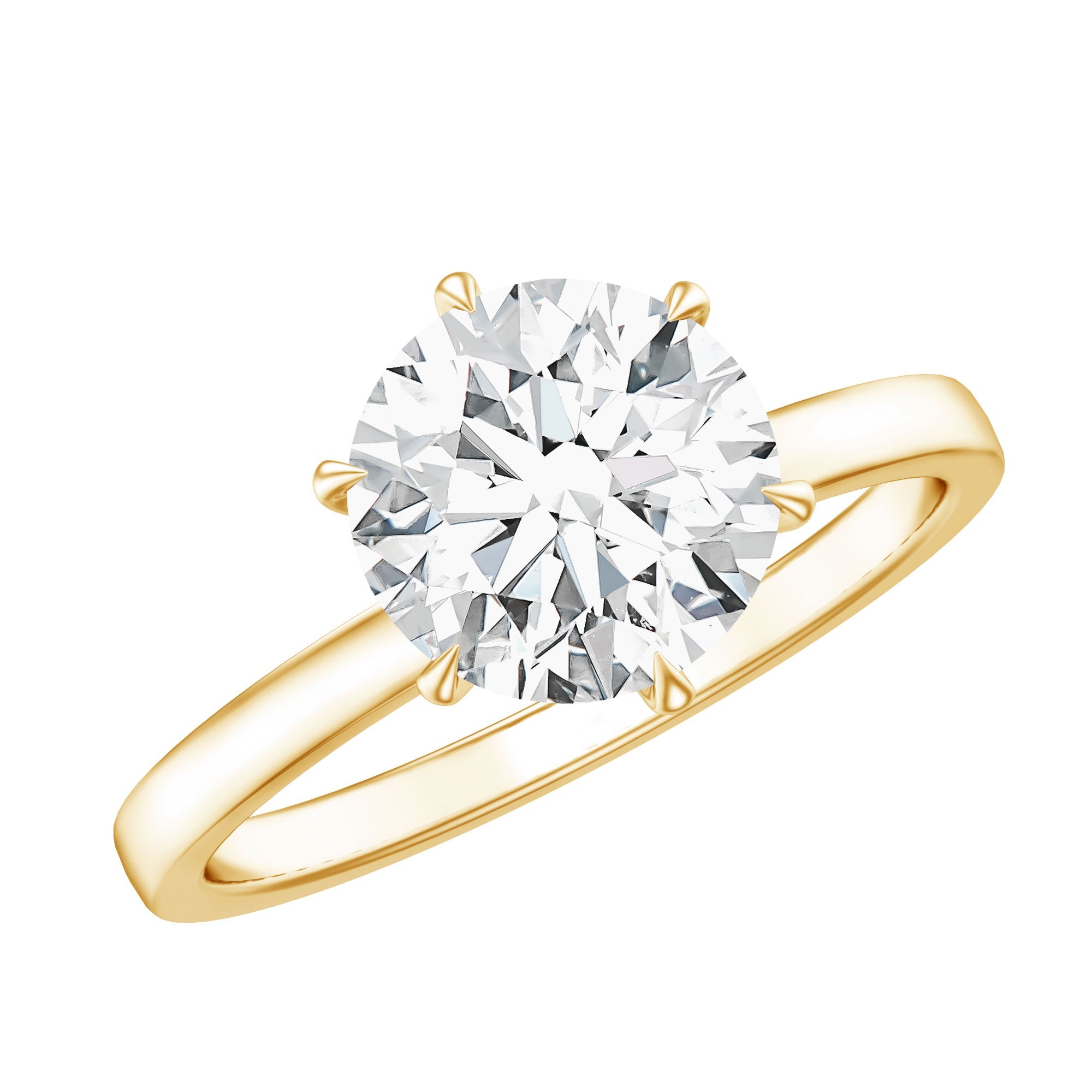 2 Carat Lab Grown Diamond Solitaire Engagement Ring with Hidden Halo | Rings | Wiccan Center