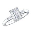1.8 Carat Lab Grown Diamond Emerald Cut Engagement Ring
