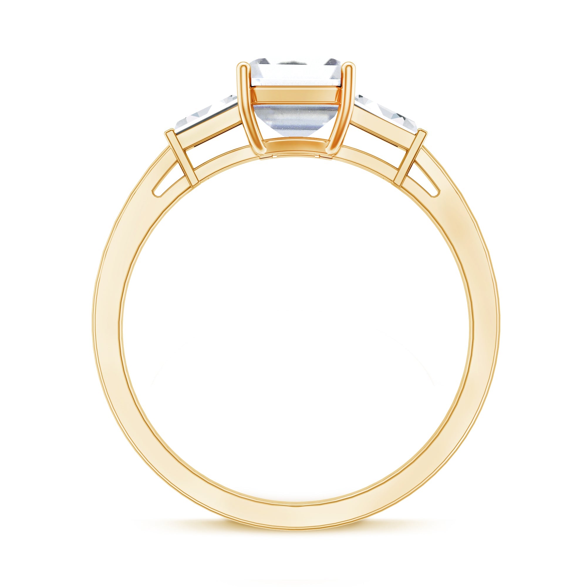 1.8 Carat Lab Grown Diamond Emerald Cut Engagement Ring