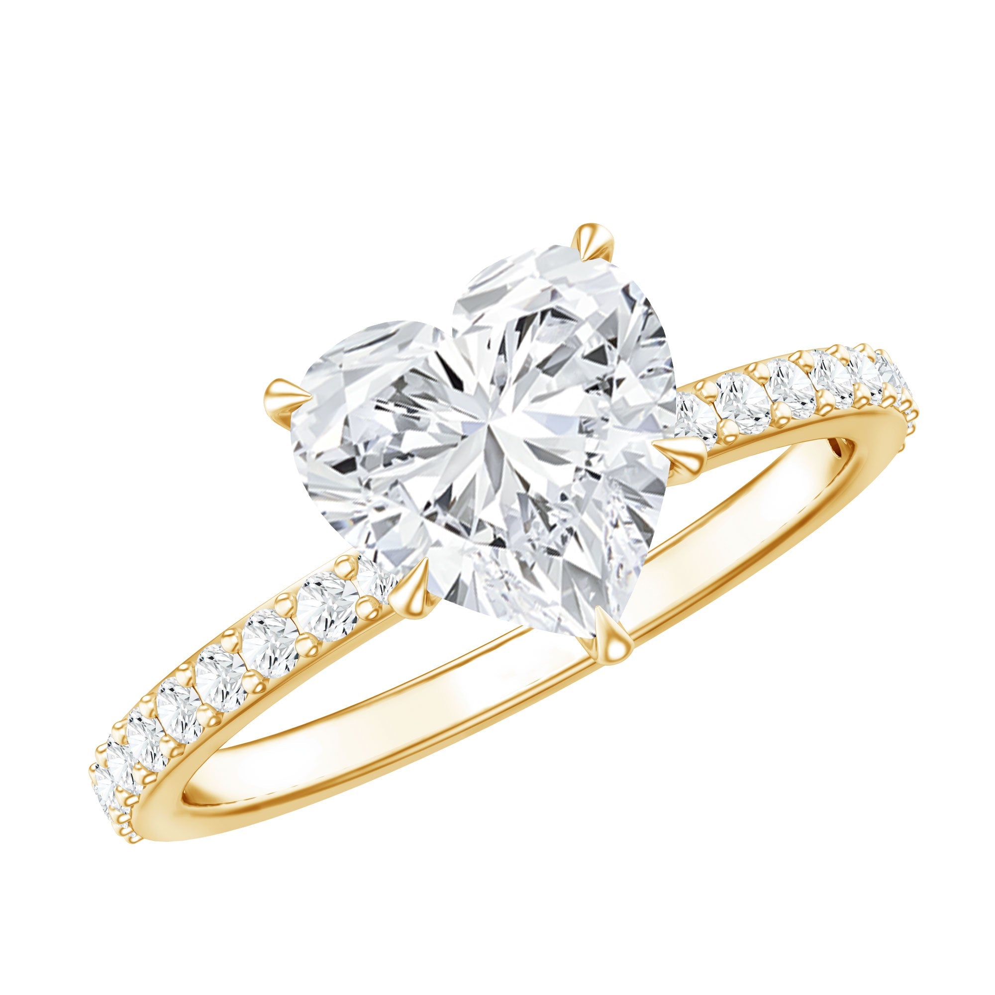 2 Carat Lab Grown Diamond Heart Engagement Ring for Her | Rings | Wiccan Center