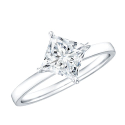 1.25 CT Princess Cut Lab Grown Diamond Solitaire Engagement Ring | Rings | Wiccan Center