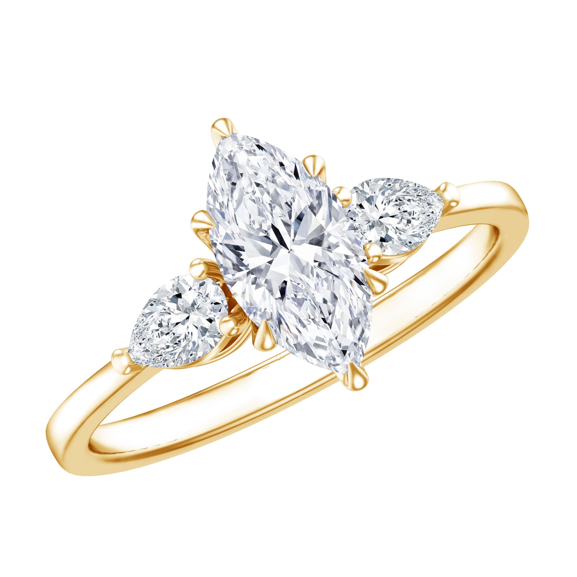 Certified Lab Grown Diamond Three Stone Engagement Ring for Women | Rings | Wiccan Center