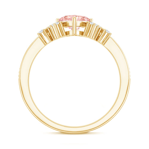 1 CT Lab Grown Pink and White Diamond Heart Engagement Ring IGI Certified | Rings | Wiccan Center