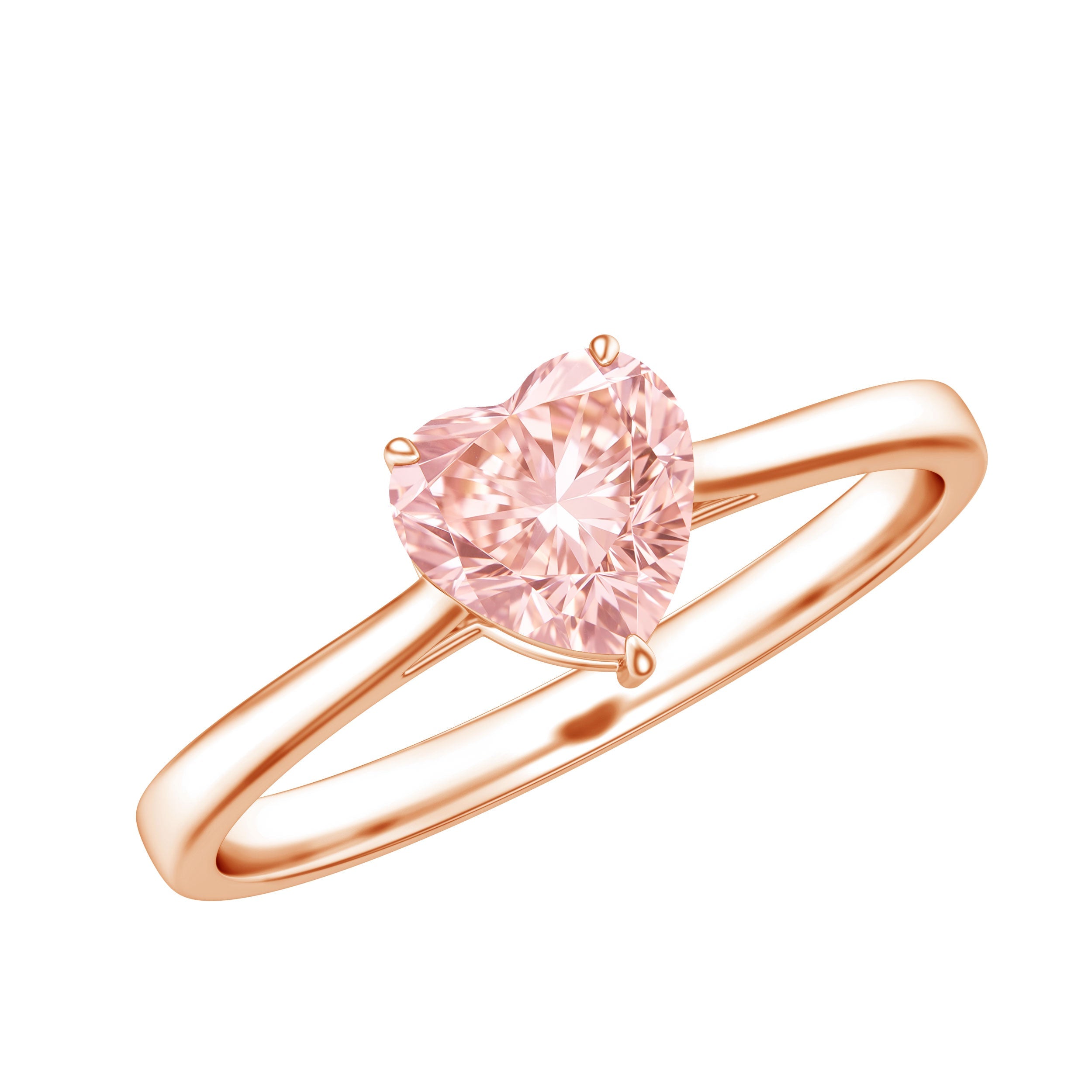 1 CT Lab Grown Pink Diamond Heart Promise Ring with IGI Certificate | Rings | Wiccan Center