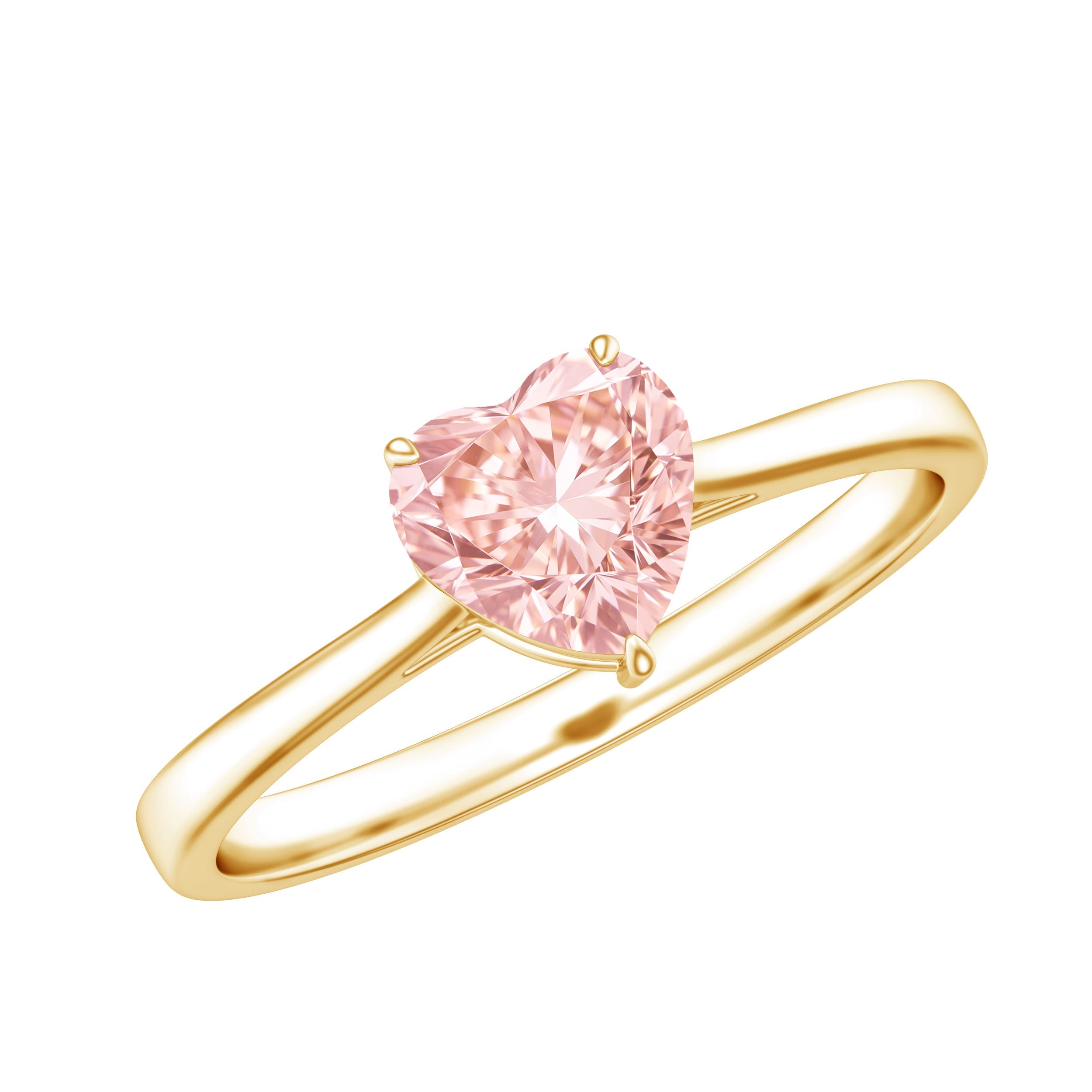 1 CT Lab Grown Pink Diamond Heart Promise Ring with IGI Certificate | Rings | Wiccan Center