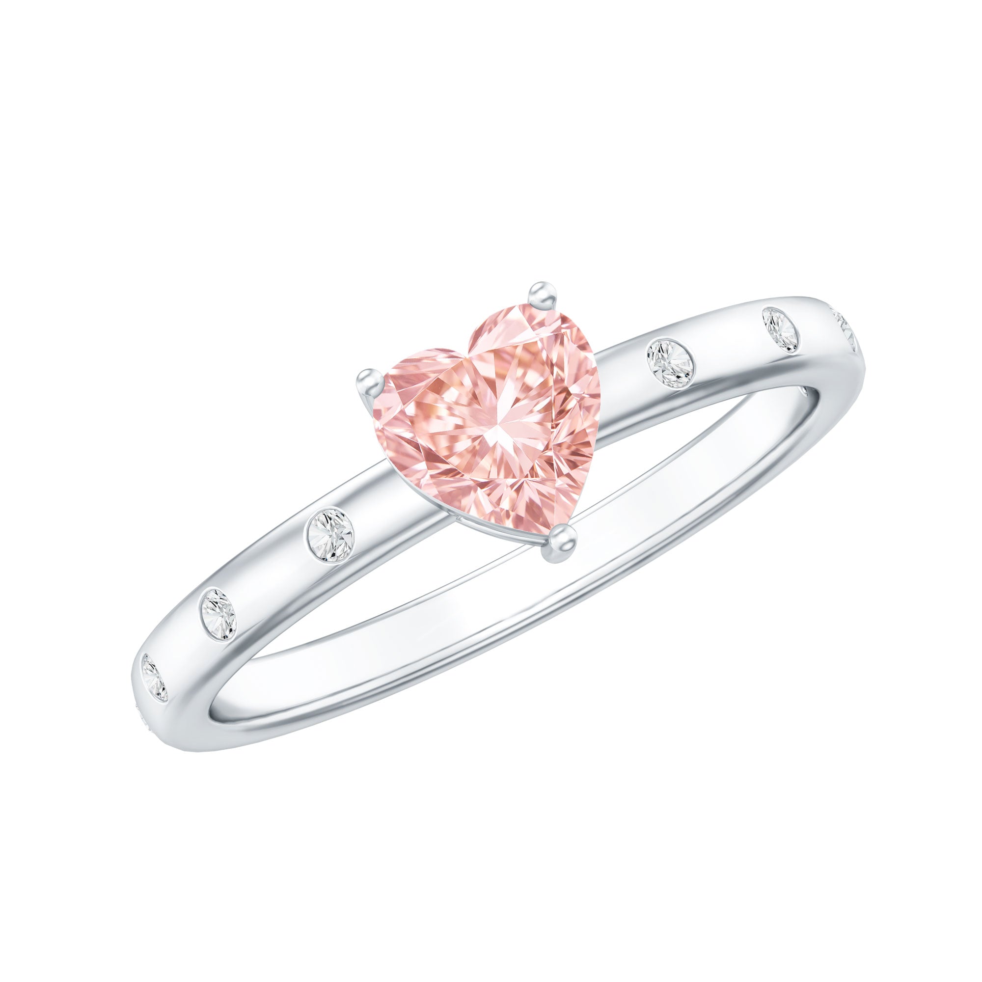 IGI Certified Solitaire Lab Grown Pink Diamond Engagement Ring for Women