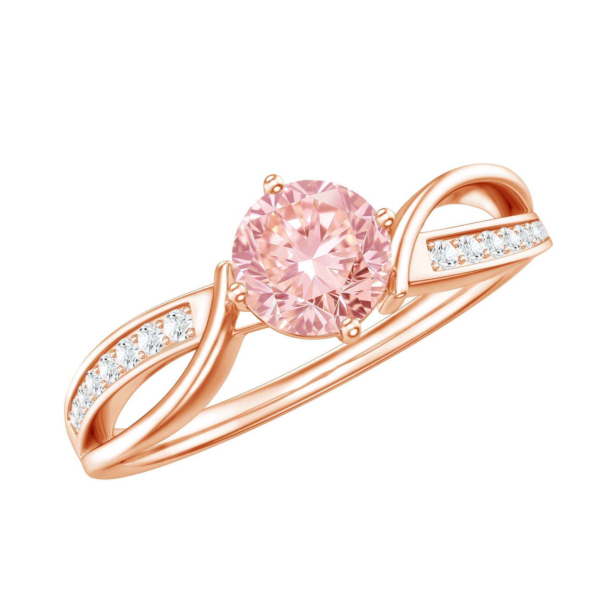 1 CT Lab Grown Pink Diamond Infinity Engagement Ring with IGI Certificate | Rings | Wiccan Center