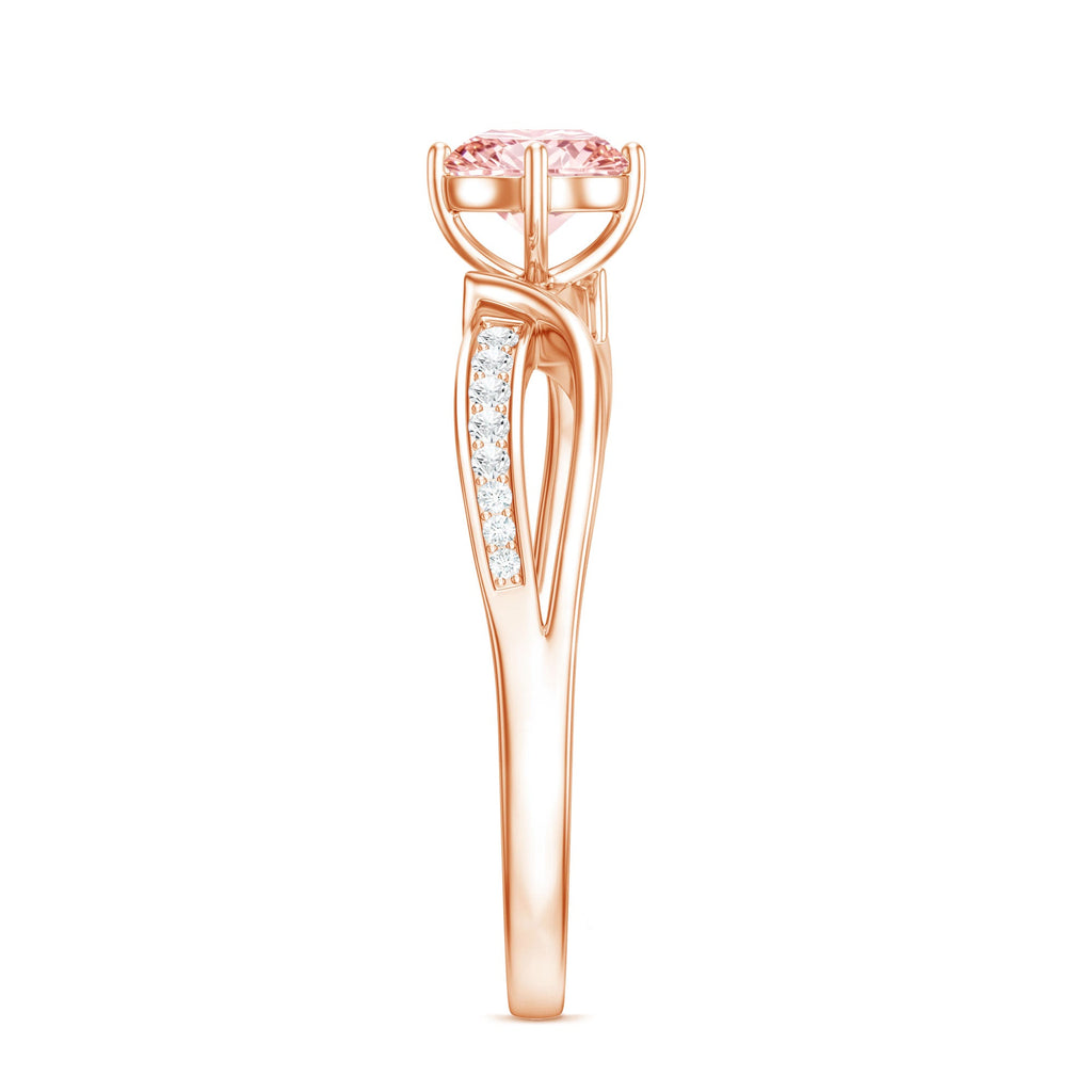 1 CT Lab Grown Pink Diamond Infinity Engagement Ring with IGI Certificate