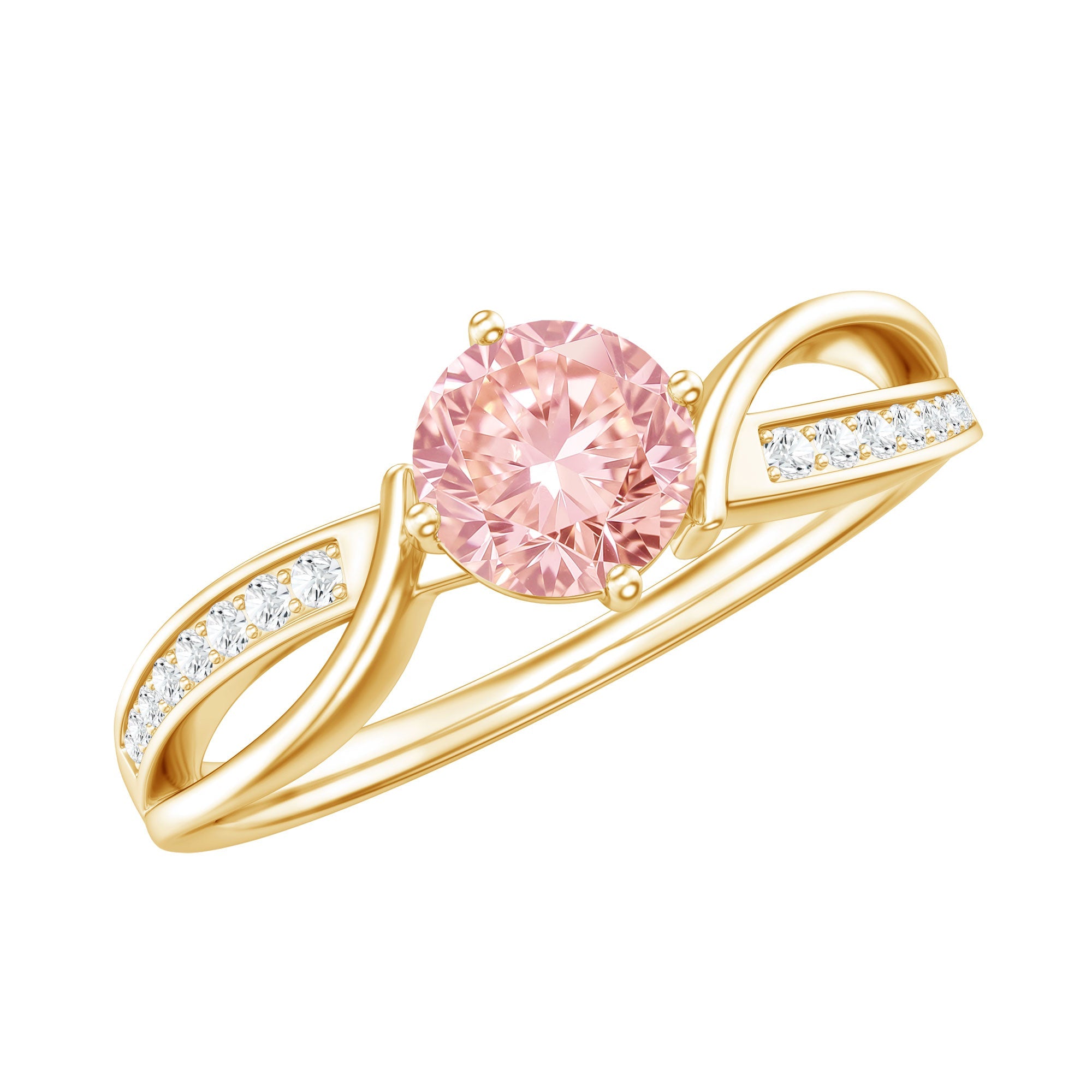 1 CT Lab Grown Pink Diamond Infinity Engagement Ring with IGI Certificate | Rings | Wiccan Center