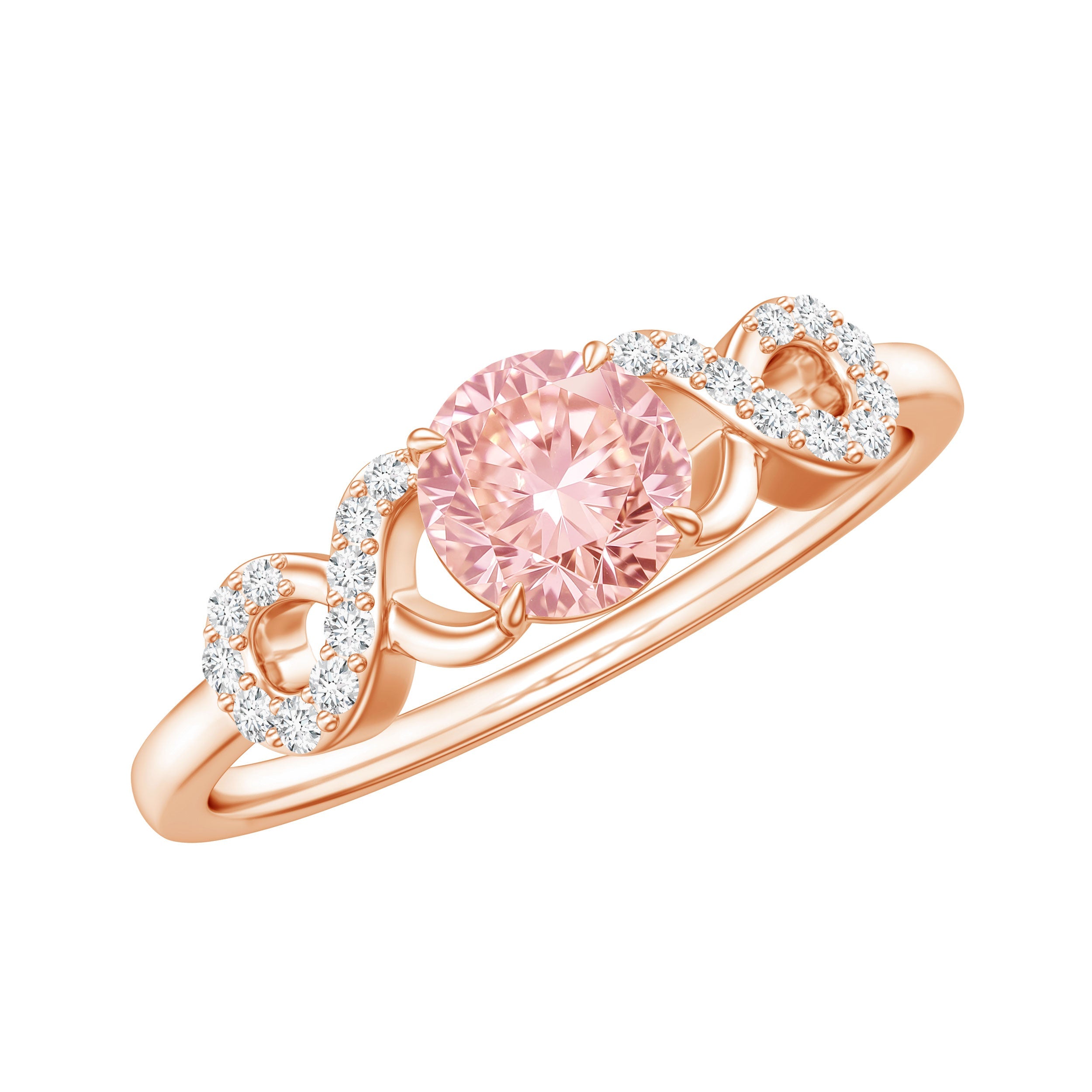 IGI Certified Lab Grown Pink Diamond Infinity Engagement Ring | Rings | Wiccan Center