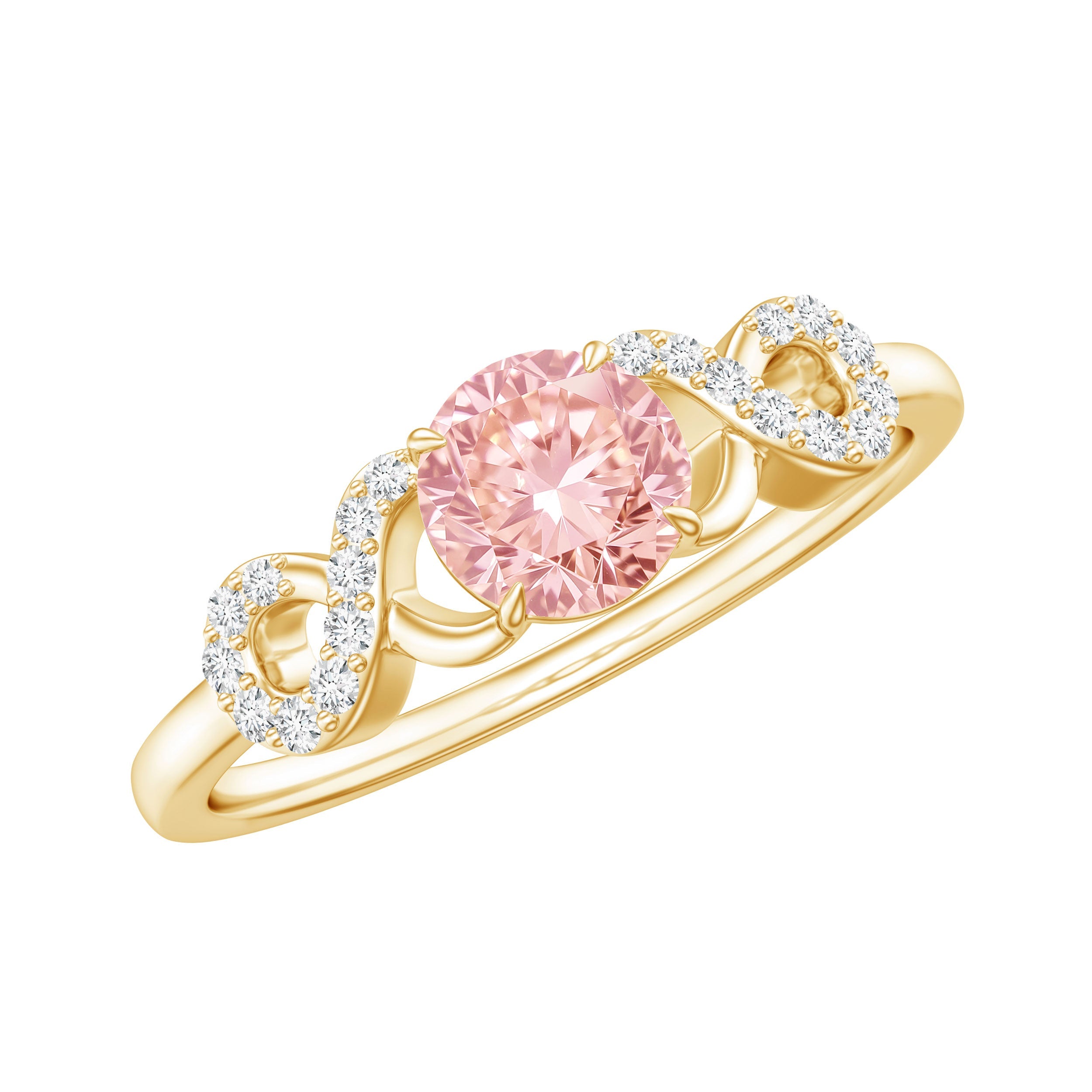 IGI Certified Lab Grown Pink Diamond Infinity Engagement Ring | Rings | Wiccan Center