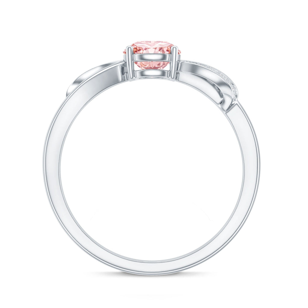 IGI Certified Lab Grown Pink Diamond Classic Engagement Ring