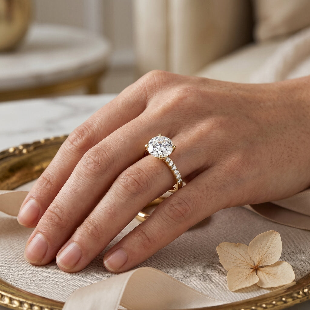 IGI Certified 3 Carat Lab Grown Diamond Statement Ring for Women