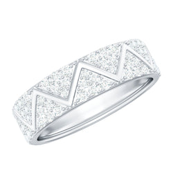 Certified Moissanite Wide Eternity Band Ring | Rings | Wiccan Center