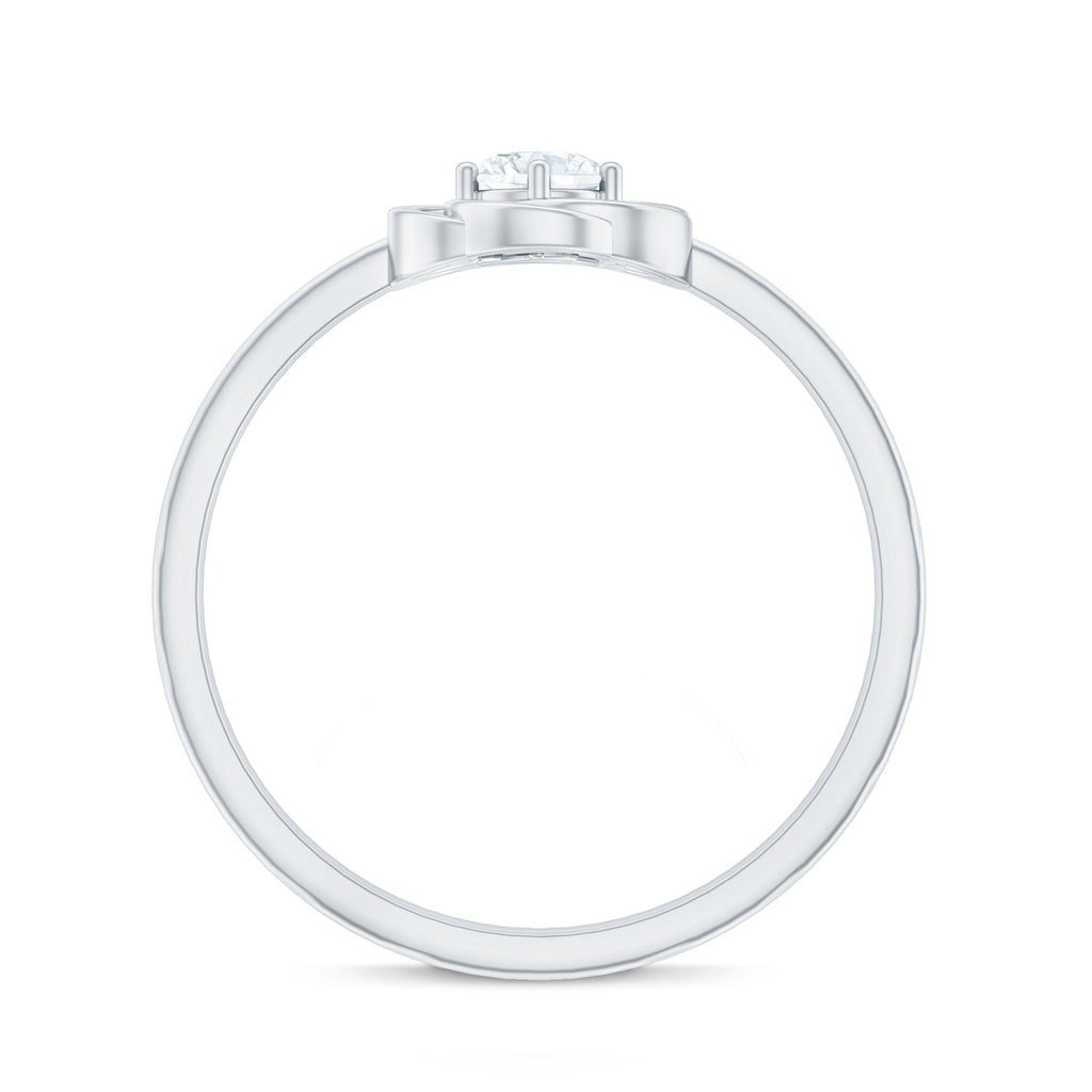 Nature Inspired Diamond Cute Promise Ring with Certificate