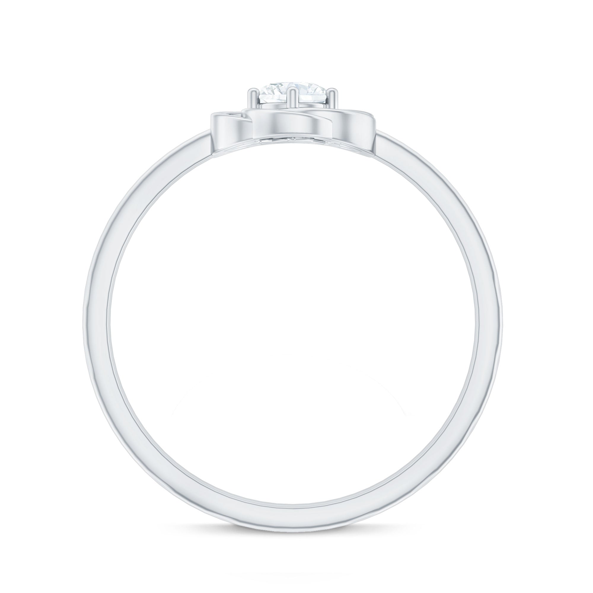 Nature Inspired Diamond Cute Promise Ring with Certificate
