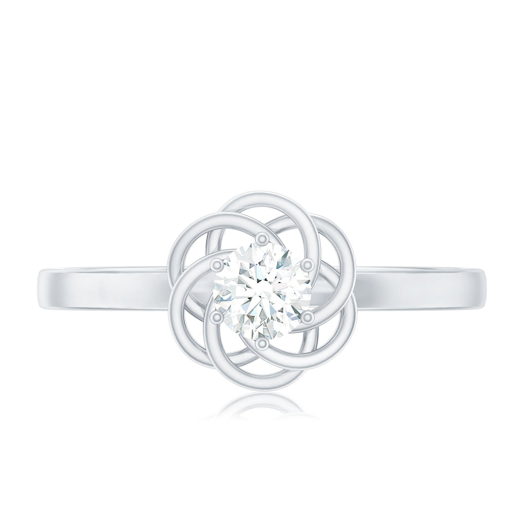 Nature Inspired Diamond Cute Promise Ring with Certificate
