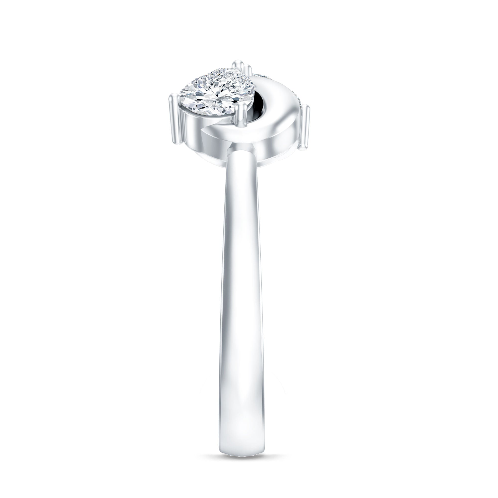 Lab Grown Diamond Toi Et Moi Promise Ring with Infinity Knot