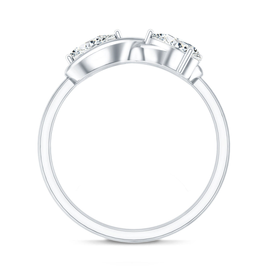 Lab Grown Diamond Toi Et Moi Promise Ring with Infinity Knot