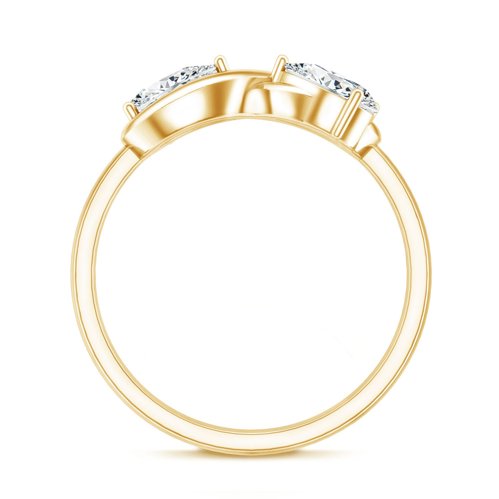 Lab Grown Diamond Toi Et Moi Promise Ring with Infinity Knot