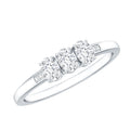 Lab Grown Oval Diamond 3 Stone Engagement Ring