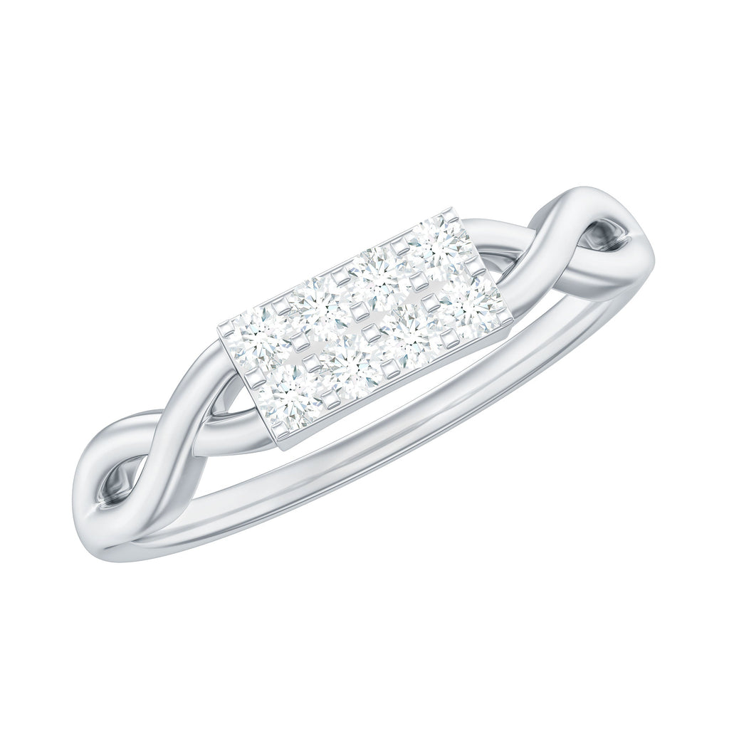 Contemporary Diamond Engagement Ring with Infinity Shank