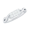 Contemporary Diamond Engagement Ring with Infinity Shank
