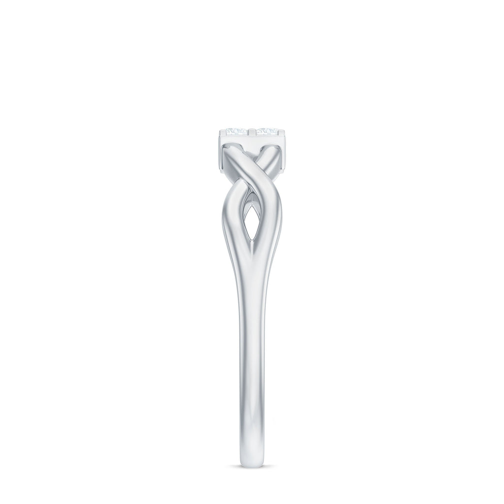 Contemporary Diamond Engagement Ring with Infinity Shank
