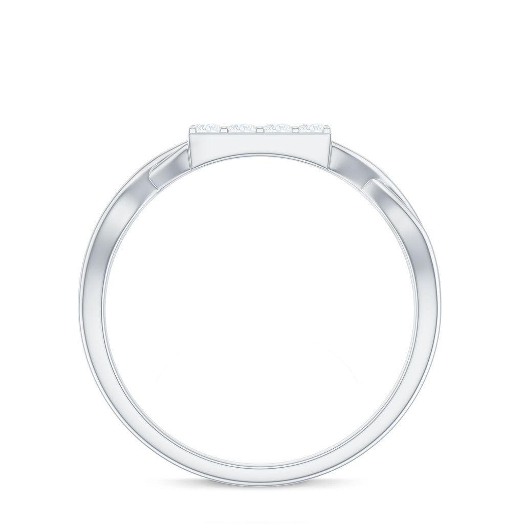 Contemporary Diamond Engagement Ring with Infinity Shank