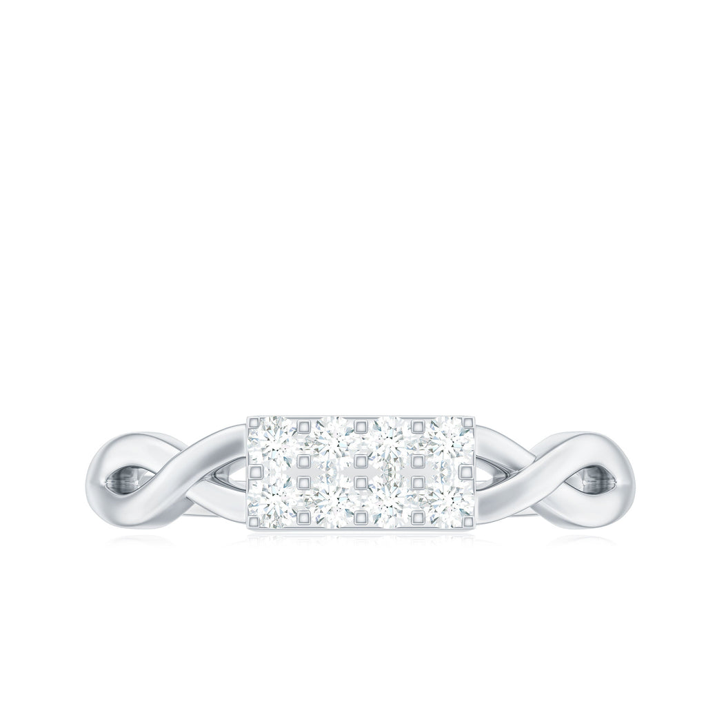 Contemporary Diamond Engagement Ring with Infinity Shank